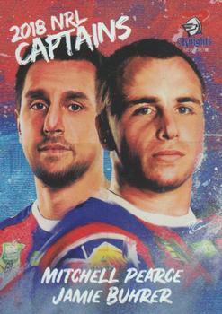 2018 NRL Elite - Captains #CC8 Mitchell Pearce / Jamie Buhrer Front